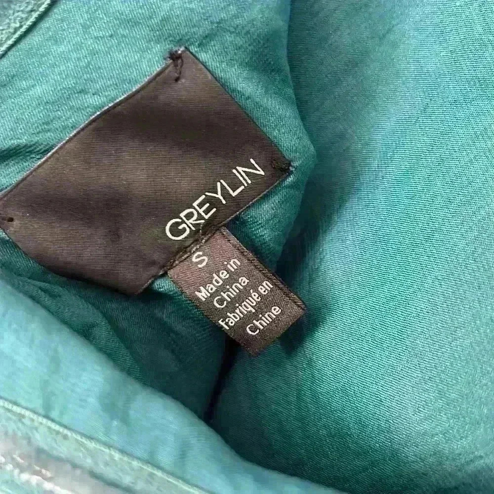 Greylin | Teal Crochet “Stowe” Strapless Jumpsuit - Picture 8 of 9